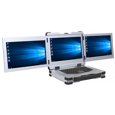 satın al 3 Ekranlı Monitör Sağlam Dizüstü Bilgisayarlar Askeri 15,6 İnç online manufacture